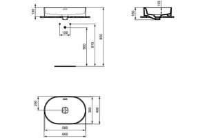 Раковина накладная Ideal Standard Strada II 60 белый  - 2
