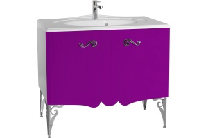 Тумба с раковиной Bellezza Эстель 90 фиолетовая - 2