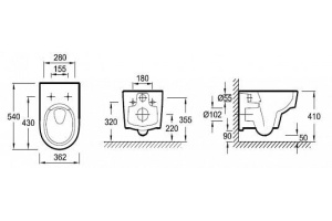Чаша для унитаза подвесного Jacob Delafon Odeon Rive Gauche EDR102-00 - 3