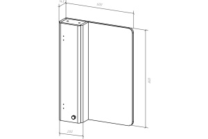 Зеркало-шкаф Bellezza Олимпия 60 L, орех - 3