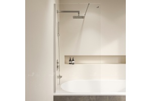 Шторка на ванну RGW Screens SC-050 80x150 профиль хром стекло прозрачное - 2