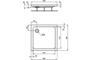 Поддон для душа Ideal Standard Hotline 80х80 белый - 3