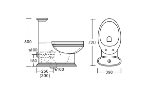 Унитаз-компакт CeramaLux Classic белый (1409) - 3