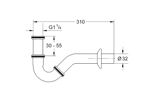 Сифон для биде Kerasan Retro хром (913390) - 3