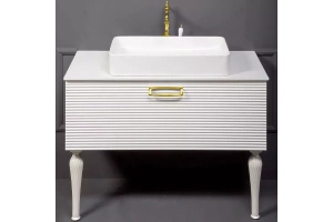 Тумба под раковину Armadi Art Vallessi Avangarde Linea 100 белый - золото