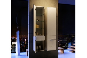 Шкаф-пенал Aqwella 5 stars Malaga L крафт темный - 3