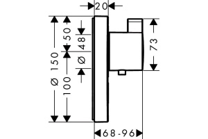 Термостат Hansgrohe ShowerSelect S Highflow 15742000 для душа - 2