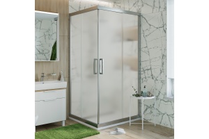 Душевой уголок STWORKI Дублин DE019SC110110200 110x110 см профиль хром матовый, стекло матовое