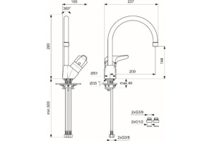 Смеситель для кухонной мойки Vidima Next хром (BA374AA) - 2