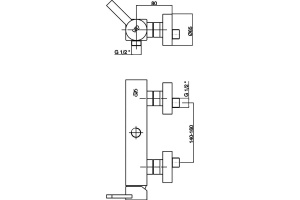 Смеситель для душа GPD Quadro хром - 2
