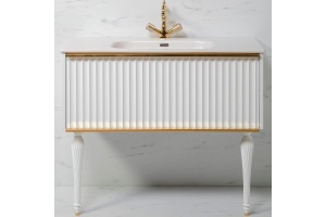 Тумба под раковину Armadi Art Vallessi Avangarde 100 белый - золото