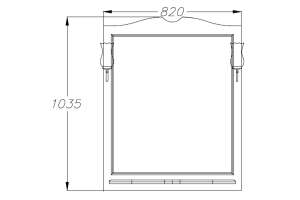 Зеркало Opadiris  Валери 85 белый матовый - 3