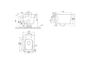 Унитаз подвесной Boheme Zen с крышкой белый глянцевый - 3