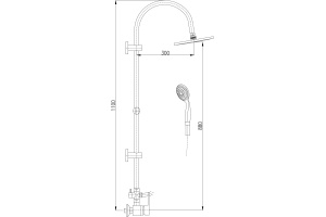 Душевая стойка Rav Slezak Zambezi (ZA082.5/3) - 2