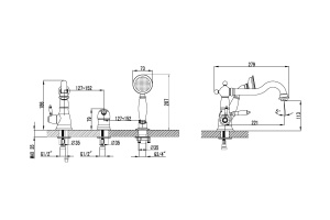 Смеситель для ванны Lemark Villa бронза (LM4845B) - 2