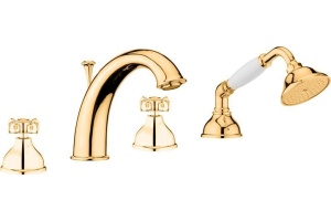 Смеситель Webert Ottocento OT730101010 золото, на борт ванны