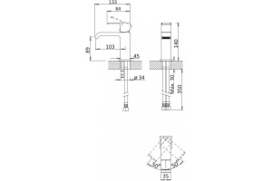 Смеситель Cezares Porta LS1 BIO для раковины - 2