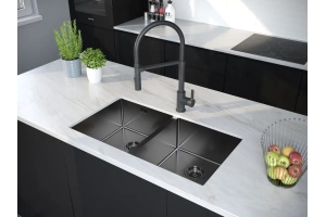 Мойка кухонная Paulmark Twin 78 темный хром - 3