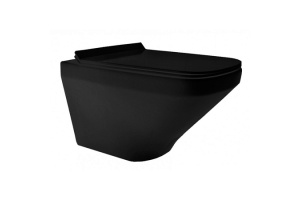 Унитаз подвесной Esbano Onix с сиденьем микролифт, черный матовый (ESUPONIXBM)