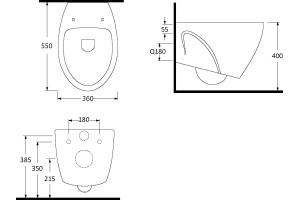 Унитаз подвесной beWash Helenen с функцией биде и сиденьем микролифт белый - 2