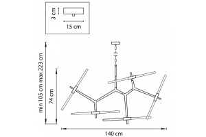 Подвесная люстра Lightstar Struttura 742103 - 3