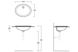 Раковина Simas S50P 54 см (S50P) - 2