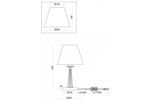 Настольная лампа Freya Osborn FR2027TL-01BS - 2