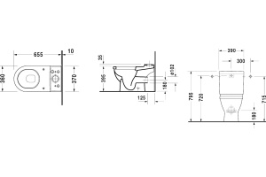 Чаша для напольного унитаза Duravit Starck 3 белый, без сиденья (0126090000) - 3