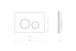 Кнопка TWINS для LINK PRO/VECTOR/LINK/HI-TEC пластик белый матовый с рамкой - 2