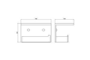 Держатель туалетной бумаги с полкой для телефона Timo Petruma золото матовое - 2