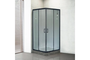 Душевой уголок Royal Bath HPD 90х80 профиль черный стекло матовое - 2