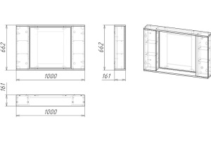 Зеркало-шкаф Stella Polar Дэрри 100 серый - 3