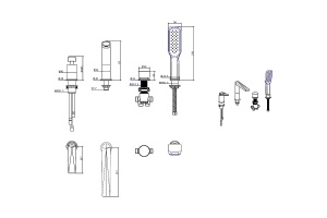 Смеситель на борт ванны Boheme Venturo черный глянцевый - 2