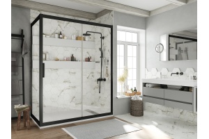 Душевой уголок STWORKI Эстерсунд DE019R80160200 160x80 см профиль черный матовый - 3