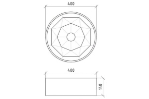 Раковина накладная Armadi Art NeoArt 40 золото - 2