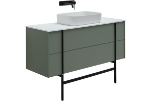 Тумба под раковину Allen Brau Reality 120 серо - зеленый матовый - 3