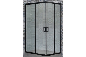 Душевой уголок Royal Bath HPD 120x100 профиль черный стекло матовое