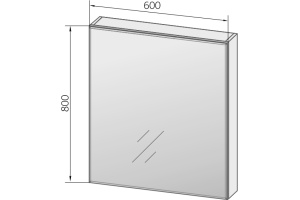 Зеркало-шкаф Marka One  60 см (У37178) - 3