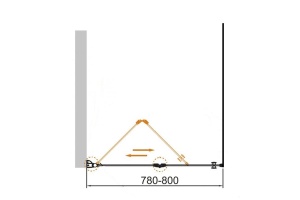 Душевая дверь Cezares Eco 80 хром стекло прозрачное - 3