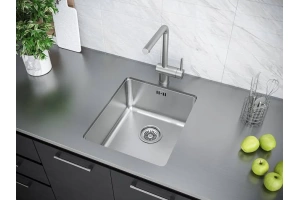 Мойка кухонная Paulmark Aller 38 брашированная сталь - 3