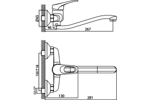 Смеситель Rossinka B B35-24 для кухонной мойки - 2