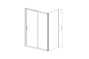 Душевой уголок Vincea Alpha 150х80 хром стекло рифленое - 2