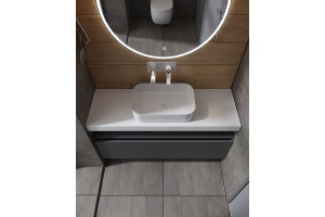 Тумба Armadi Art Flat Valessi Uno-S 120 подвесная черный глянец - 2