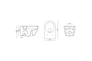 Подвесной унитаз Gural Vit Luna белый с сиденьем микролифт - 2