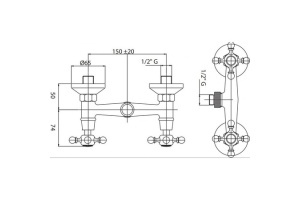 Смеситель для душа Cezares Lord золото, ручка душа белая (LORD-D-03/24-Bi) - 2
