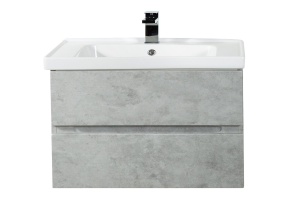 TECHNO База под раковину подвесная с двумя выкатными ящиками, Бетон лофт натуральный AM-Techno-900-2C-SO-LS935 - 2