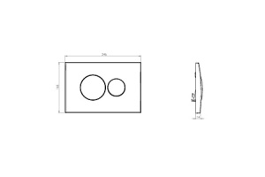 Кнопка смыва Vincea черный матовый - 2