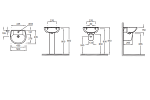 Раковина 50 x 43.5 см Jacob Delafon Brive E1345F-00 - 2