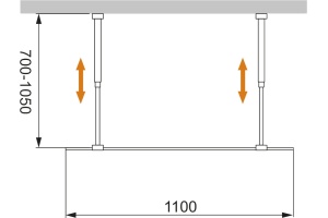 Душевая перегородка Cezares Liberta-L-2-110-BR-NERO - 3