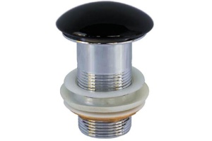 Донный клапан для раковины Ceramalux черный, глянцевый (RD018)